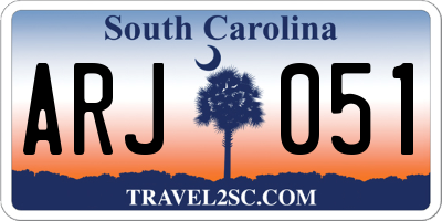 SC license plate ARJ051