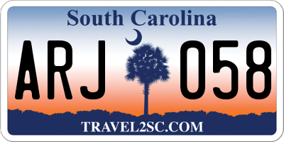 SC license plate ARJ058