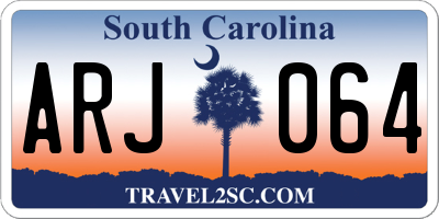 SC license plate ARJ064