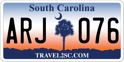 SC license plate ARJ076