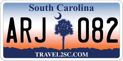 SC license plate ARJ082
