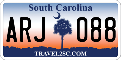 SC license plate ARJ088