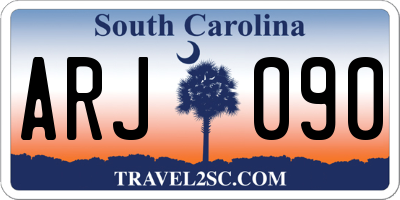 SC license plate ARJ090
