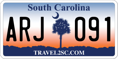 SC license plate ARJ091