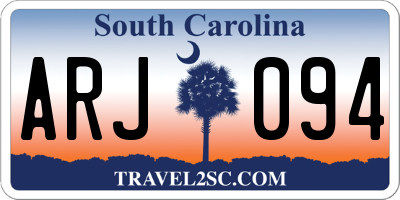 SC license plate ARJ094