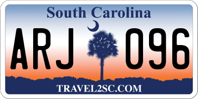 SC license plate ARJ096