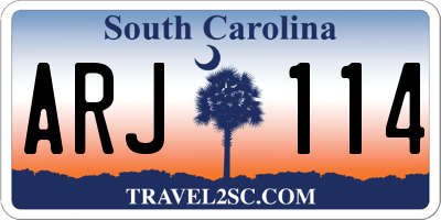 SC license plate ARJ114