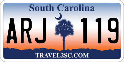 SC license plate ARJ119