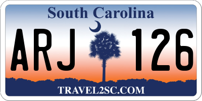 SC license plate ARJ126