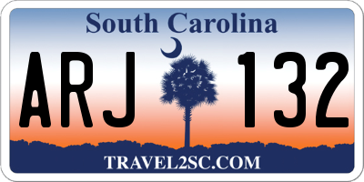 SC license plate ARJ132