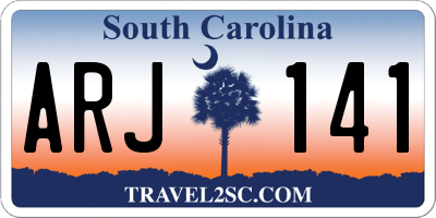 SC license plate ARJ141