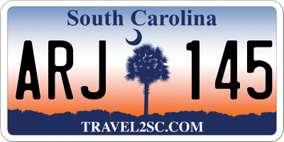 SC license plate ARJ145