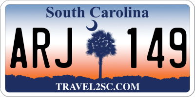 SC license plate ARJ149