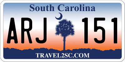 SC license plate ARJ151