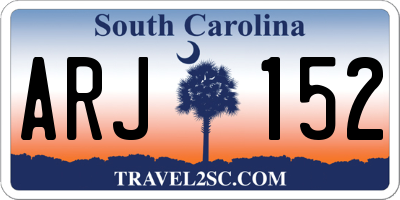 SC license plate ARJ152
