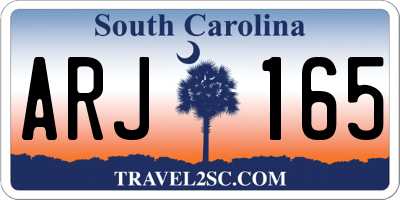 SC license plate ARJ165