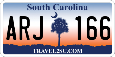 SC license plate ARJ166