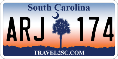 SC license plate ARJ174
