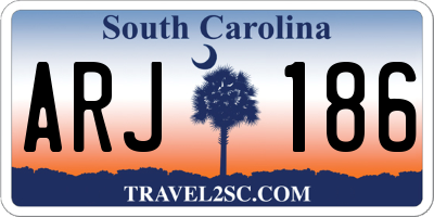 SC license plate ARJ186