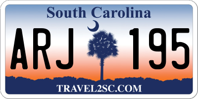 SC license plate ARJ195