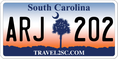 SC license plate ARJ202