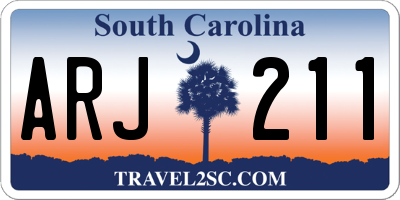 SC license plate ARJ211