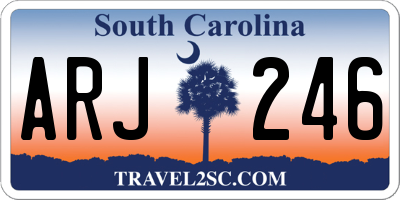 SC license plate ARJ246