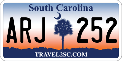 SC license plate ARJ252