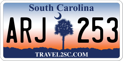 SC license plate ARJ253