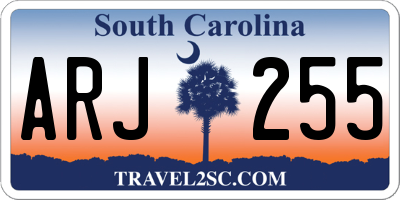 SC license plate ARJ255