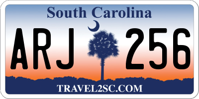 SC license plate ARJ256