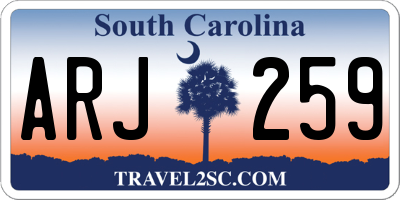 SC license plate ARJ259