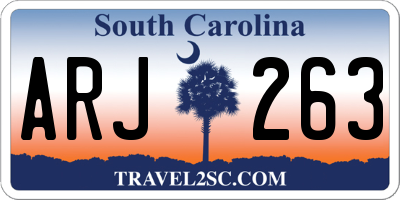 SC license plate ARJ263
