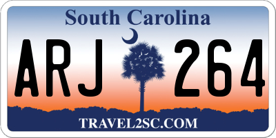 SC license plate ARJ264