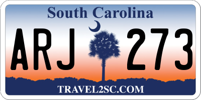 SC license plate ARJ273