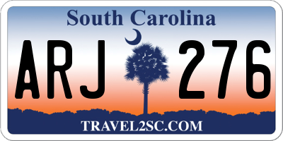 SC license plate ARJ276