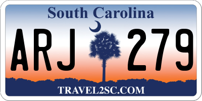 SC license plate ARJ279