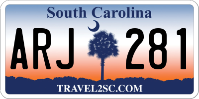 SC license plate ARJ281