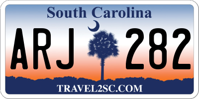 SC license plate ARJ282