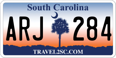 SC license plate ARJ284