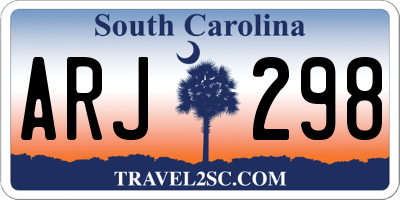 SC license plate ARJ298
