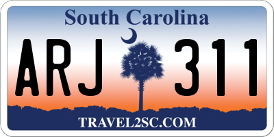 SC license plate ARJ311
