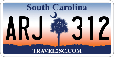 SC license plate ARJ312