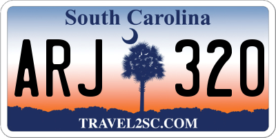 SC license plate ARJ320