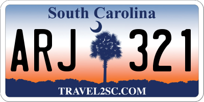 SC license plate ARJ321