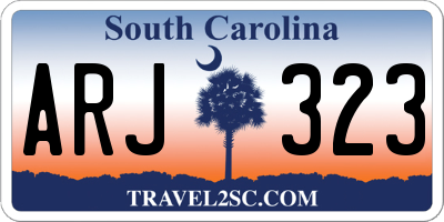SC license plate ARJ323