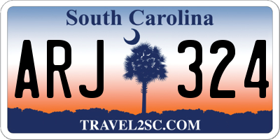 SC license plate ARJ324
