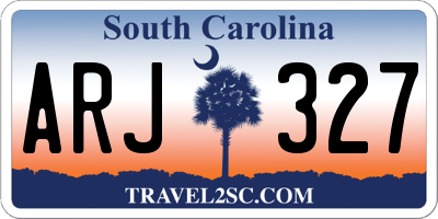 SC license plate ARJ327