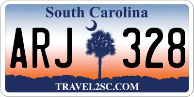 SC license plate ARJ328