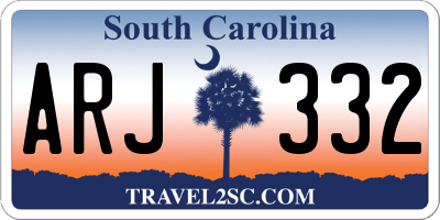SC license plate ARJ332